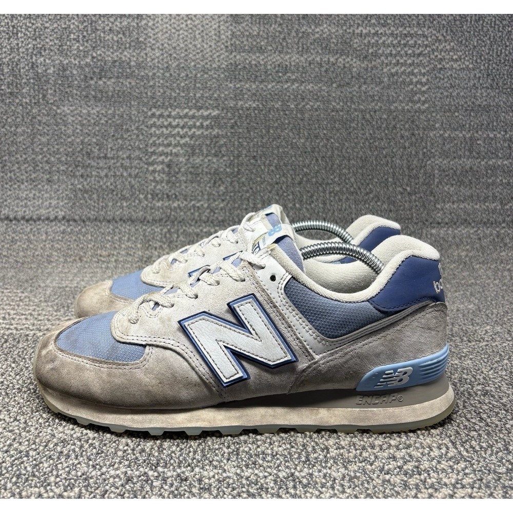 New Balance 574 U574PGB Men's 9.5 Women's 11 Pearl Grey Blue Suede Sneakers